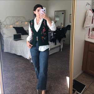 Embroidered sweater vest